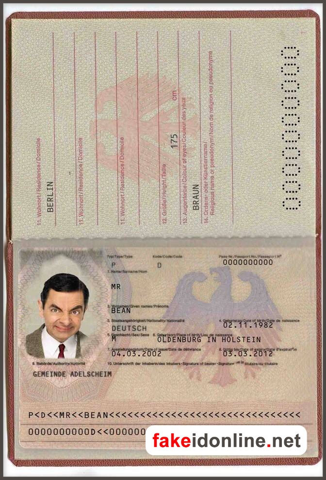 Germany Passport Template PSD V1